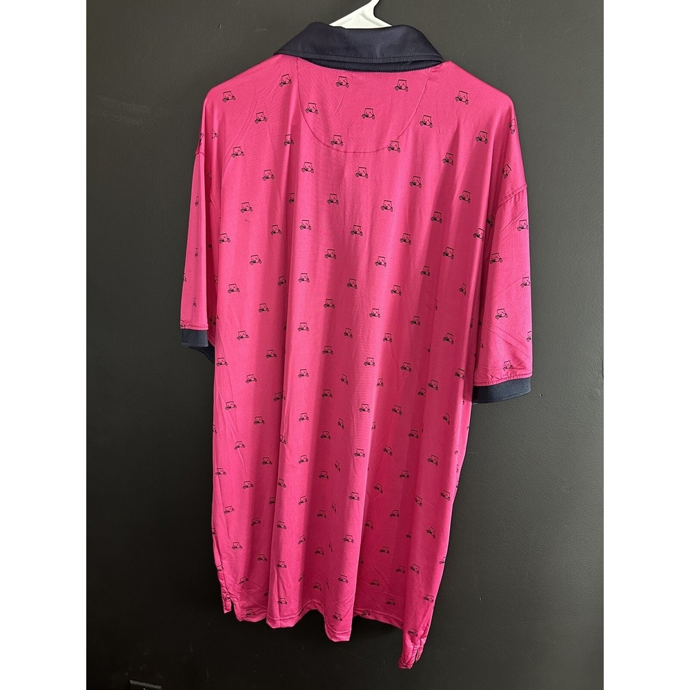 KENNETH COLE GOLF Polo Shirt Mens 2XL Pink Premium UPF Stretch Short Sleeve New - Picture 9 of 10